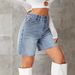 Women's High Waist Denim Shorts - Trendy Casual Stretch Jean Shorts With Comfortable Fit Denim Hot Pants For Women_voghion.com