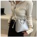 Textured Drawstring Bucket For Women 2024 New Fashionable Single Shoulder Large Capacity High-end Crossbody Bag_voghion.com