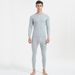 Thermal Set Round Neck Warm Underwear Autumn Pure Men's Winter Mid-Neck Plus Size Base Layer Cotton Sweater_voghion.com
