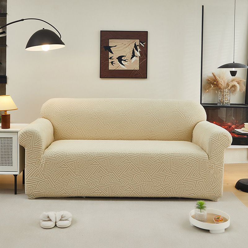 Stretchable Sofa Cover, Full Coverage Elastic Couch Slipcover, Thickened Polyester Fabric, Modern Solid Color, Universal Fit For 1-4 Seater Sofas_voghion.com