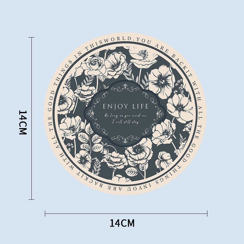American Light Luxury Style Dining Table Insulation Pad Round Small Placemat Wash Free Waterproof And Oil Proof Bowl Mat Plate Mat Water Cup Mat_voghion.com
