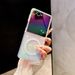 Magnetische kabellose Ladehülle in Laser-Regenbogenfarben für Samsung Galaxy Z Flip 7 3 Fold7 6 5 4, transparente Abdeckung_voghion.com