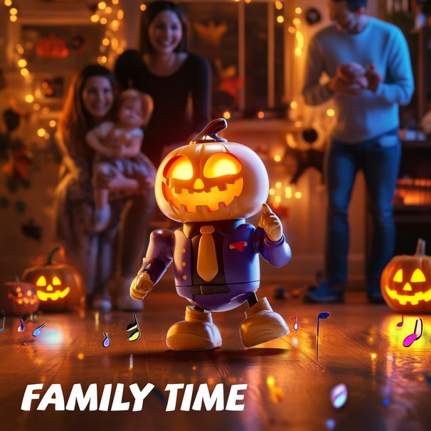 Jouets lumineux, nouveau robot dansant citrouille, musique d'horreur, lumière, atmosphère d'Halloween, de Noël, cadeau du Nouvel An_voghion.com