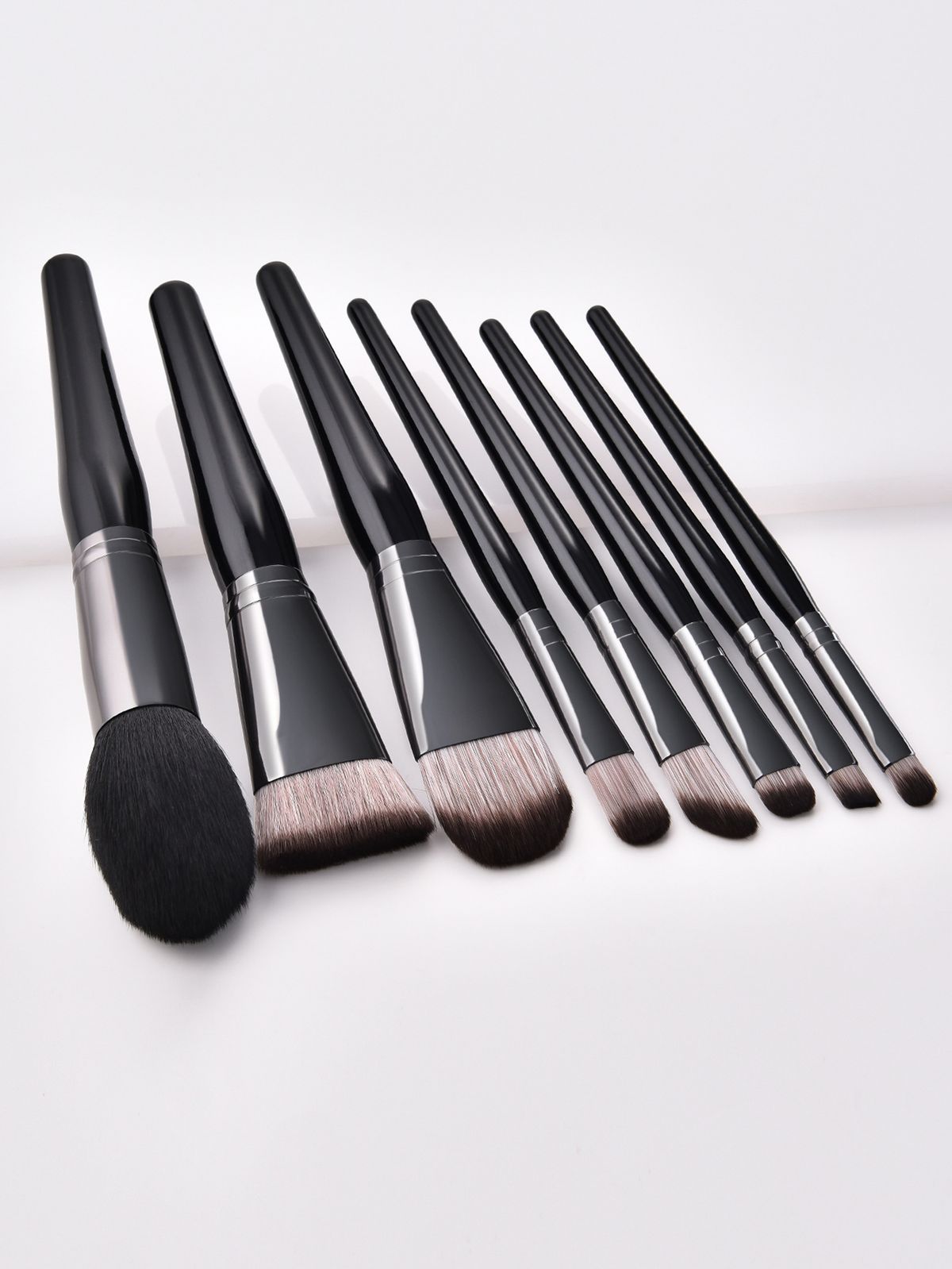 8 new black large makeup brush set_voghion.com