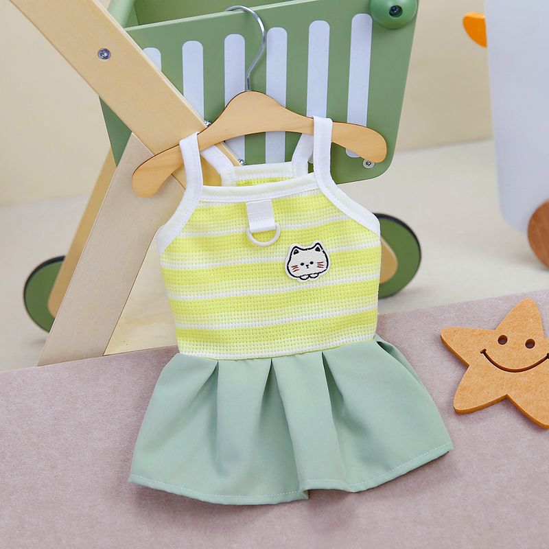 Vêtements pour chiens Printemps/Été Ours Teddy Pet Princess 24 Student Sling Skirt_voghion.com