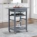 Mobile Rolling Kitchen Island Trolley Serving Cart With Underneath Drawer & Slide-Out Wire Storage Basket_voghion.com