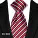 Men's Polyester Material Formal Business Striped Red Hand-Tied Tie Wholesale_voghion.com