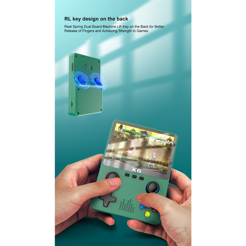 Draagbare videogameconsole X6 Ingebouwde 8000+ games 11 simulatoren Retro game 3D-joystick Gamepad_voghion.com
