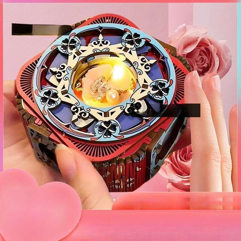【 Genuine 】 Student Gift Handmade Wooden Assembly DIY Eight Tone Jewelry Mechanism Music Box_voghion.com