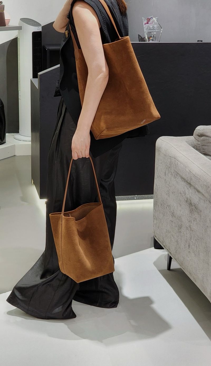 Sac à main en cuir véritable et daim pour femme, fourre-tout de grande capacité, style seau, bandoulière, style décontracté_voghion.com