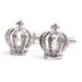 Vintage White Crown Shape Cufflinks Men's French Shirt Cuffs Accessories Gift Box_voghion.com
