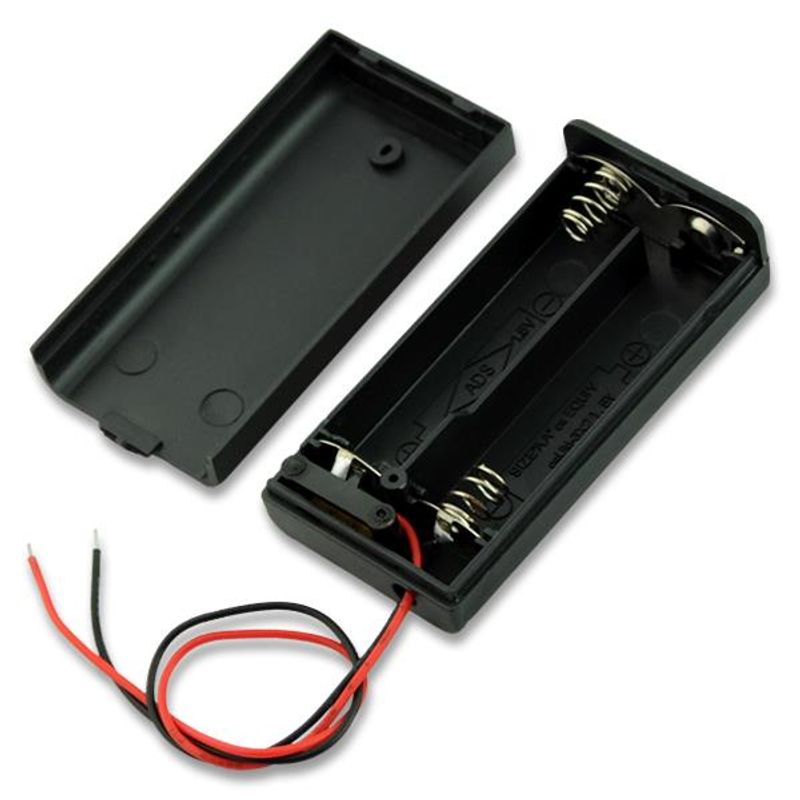 Black Plastic AA Size Power Battery Storage Case Box Holder With Leads Switch 2 3 4 Slots AA Size Power Battery Storage Case Box_voghion.com