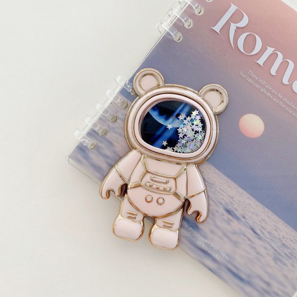 Foldable Desktop Bracket Kawaii Cartoon Stand Cute Liquid Quicksand Astronaut Stand Holder Phone Holder Desk Accessories_voghion.com