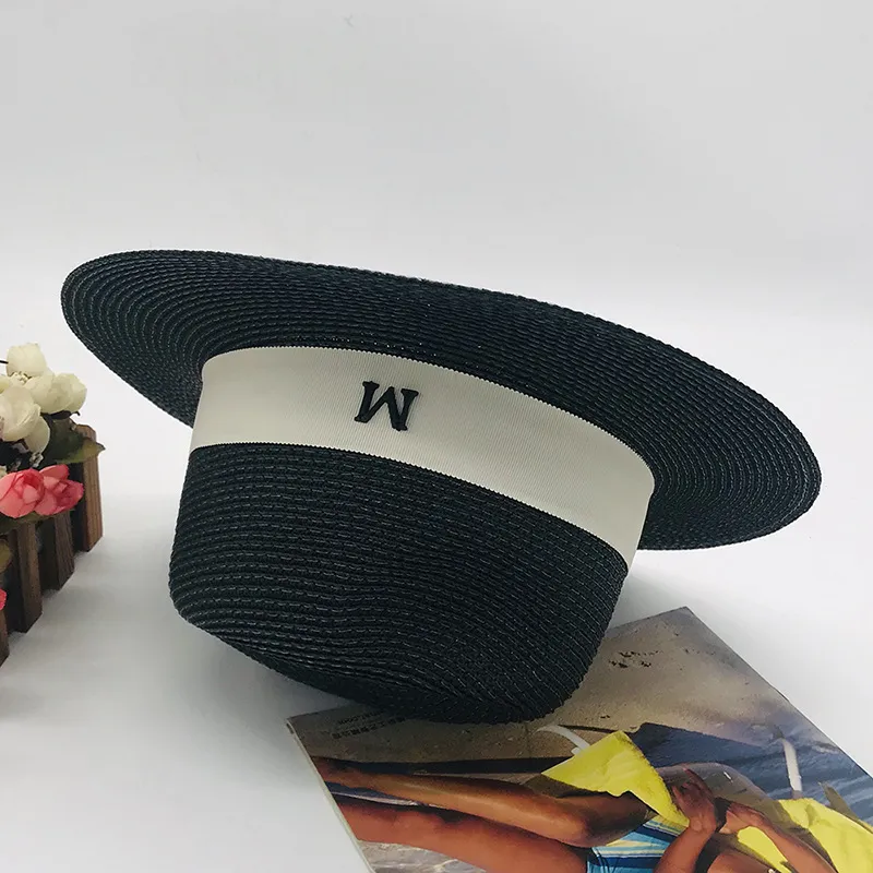 Vīra kariete un zirgs Xiao Xiangfu pajūga un zirga tāda paša stila salmu cepure sieviešu un vīriešu Panamas džeza cepure saules cepure melna_voghion.com