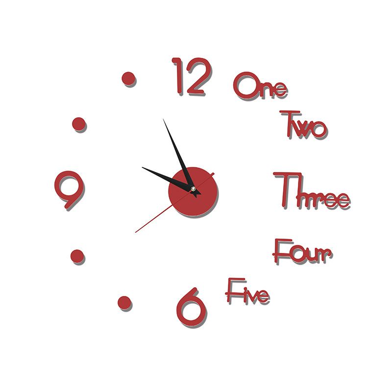 Acrylic Wall Sticker Living Room Nightlight Decoration Creative Mirror Silent Clock_voghion.com