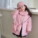 Kurze Steppjacke mit Kapuze für Kinder – Warmer Mantel mit 50 % weißen Entendaunen für Mädchen (4 Farben, 5 Größen)_voghion.com