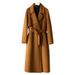 "Women's Slim-Fit Double-Faced Wool Coat – 30% Cashmere & 70% Wool Blend, Autumn Essential For Elegant Layering"_voghion.com