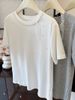 T-shirt décontracté à manches courtes et col rond pour femme, nouveau modèle d'été 2025, amincissant et polyvalent, avec bijoux incrustés_voghion.com