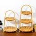 Handwoven Rattan Fruit Basket - Multi-Layer Storage Organizer For Kitchen & Dining_voghion.com