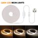 Hohe Dichte 220V Neon COB LED Streifen Licht IP67 Flexible Band Schrank Küche_voghion.com