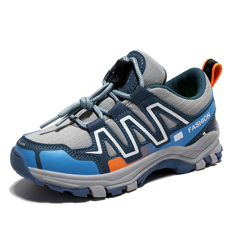 Kids Shoes Boys shoes 2024 spring new children's front lace sports shoes for middle and large children's mesh breathable non slip hiking shoes_voghion.com
