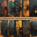 Dark Gothic Spider Web Pattern Scrapbook Paper - 10 Sheets Set For Journaling, Collage, And Decorative Arts_voghion.com