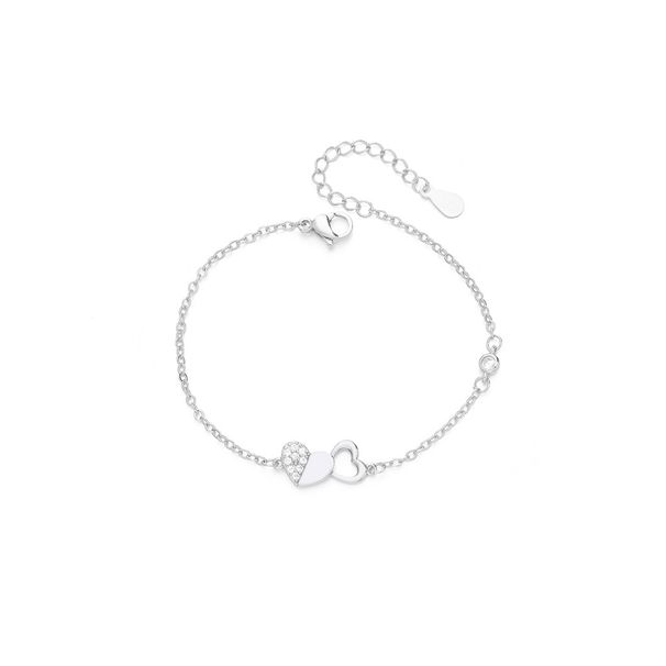 Damenschmuck Valentinstagsgeschenk für Freundin Live-Übertragung Nischendesign Neues hohles Volldiamant-Liebesarmband verstellbar_voghion.com