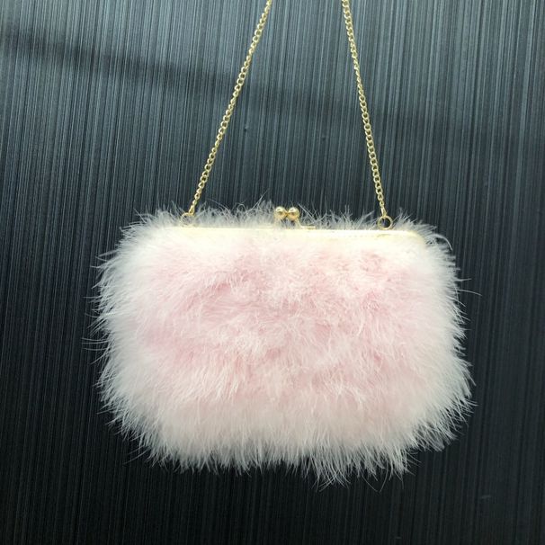 Bolsos cuadrados para mujer, bolsos bandolera, bolsos de piel de pavo, de terciopelo y plumas, bolsos de cadena de moda_voghion.com