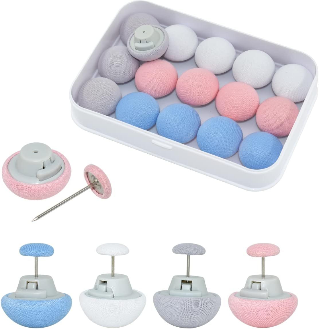 Confezione da 16 fermagli per trapunte - Fermacoperte a forma di fungo_voghion.com