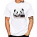 Unbeatable Quality 2024 Panda Flower Pattern Printed Men's T-shirt Loose Short Sleeve_voghion.com