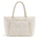 Women's Quilted Zippered Handbag - Large Capacity Shoulder Bag with Compartments - Stylish Tote for Travel, Work, and Gym_voghion.com