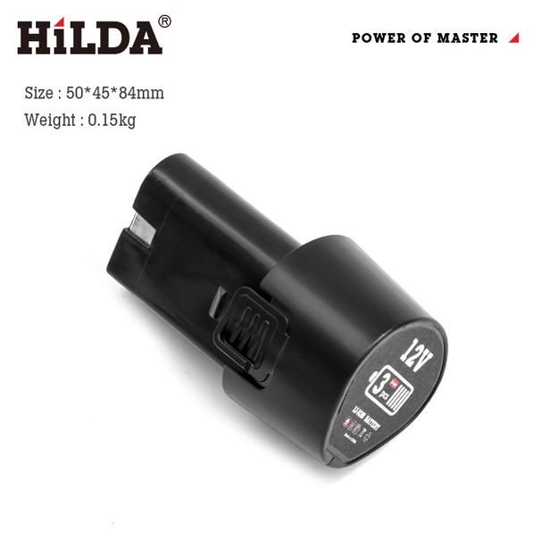 Furadeira elétrica sem fio Hilda de íons de lítio com velocidade variável e torque de 22 Nm, mandril de 10 mm, capacidade de perfuração de madeira de 20 mm – Inclui kit de acessórios_voghion.com