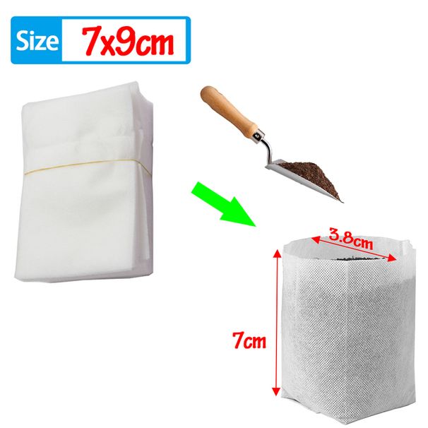 100 st biologiskt nedbrytbara plantskolor växelväskor non-woven tyg frön att så blomkrukor för hem trädgårdstillbehör verktyg_voghion.com