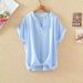 Women's chiffon large size loose women's short sleeve_voghion.com