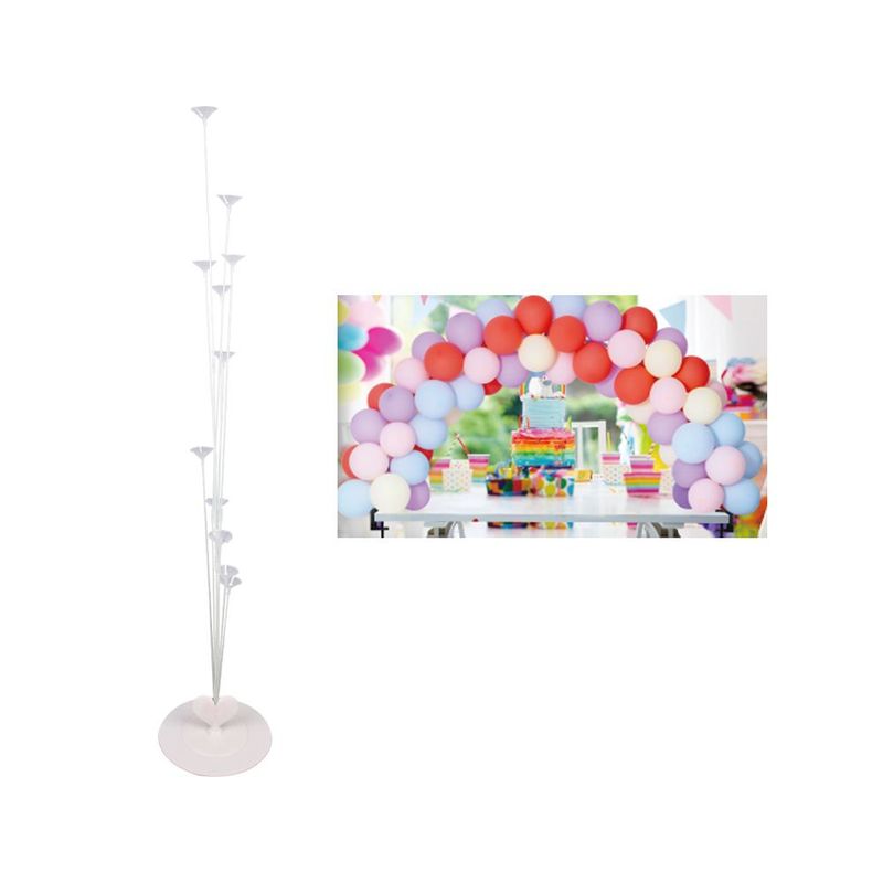 3m*12Pcs White Balloon Wedding Balloons Balloon Stand Balloon Arch Stand Table Top Decor Balloon Column Stand Desktop Stand White Decor Wedding Decoration Aluminum Foil Base_voghion.com