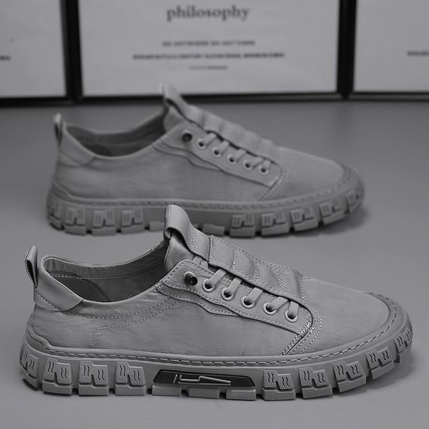 Sommersko med pustende issilke, paraplystoff, vanntett, anti-skateboardsko, late, ett-trinns, slip-on, gamle Beijing-stoffsko_voghion.com