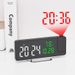 Multifunctional Temperature And Humidity Projection Mirror LED Bedside Alarm Clock Good Product 675_voghion.com