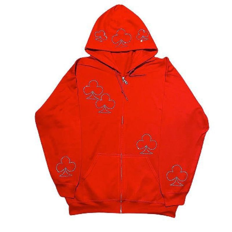 Modische Kapuzenpullover für Herren und Damen, lässige und individuelle lockere Straßenjacken, Oberteile, langärmelige Kapuzenpullover mit Strasssteinen_voghion.com