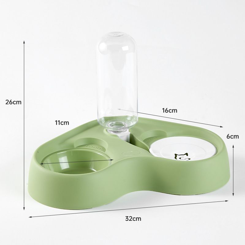 Pet feeding and dispenser automatic refilling, water anti tipping, rice neck protection bowl, cat double bowl_voghion.com