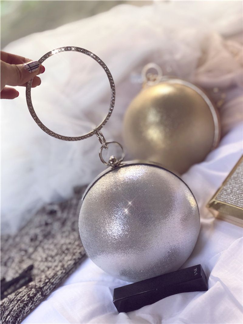 Special Sale Sparkling Water Diamond Women's Bag Mini Chain Dinner Round Ball Banquet Internet Celebrity Crossbody_voghion.com