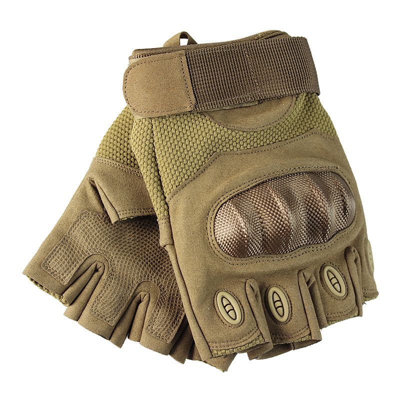 Outdoor training tactical gloves Mountaineering military fan cycling motorcycle breathable sports half finger adult male non-slip_voghion.com