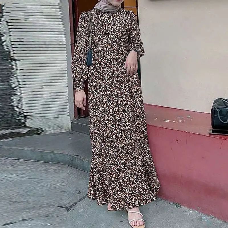 Women's Clothing Muslim clothing Bohemian sundress elegant abaya zanze long sleeve westido_voghion.com