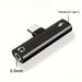 2-in-1-DAC, verbesserter Sound, USB-C auf 3,5 mm Audio- und Ladeadapter für iPhone 15/16, Xiaomi 14/13, Google PIXEL und mehr – Schwarz/Silber_voghion.com