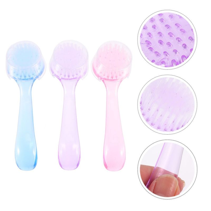 6 Pcs Nail Brush Facial Skin Scrubber Face Brushes For Cleansing_voghion.com