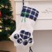 CozyPaws Christmas Stocking Hangers - Festive Dog Bone & Cat Paw Sock Holder For Holiday Decor_voghion.com