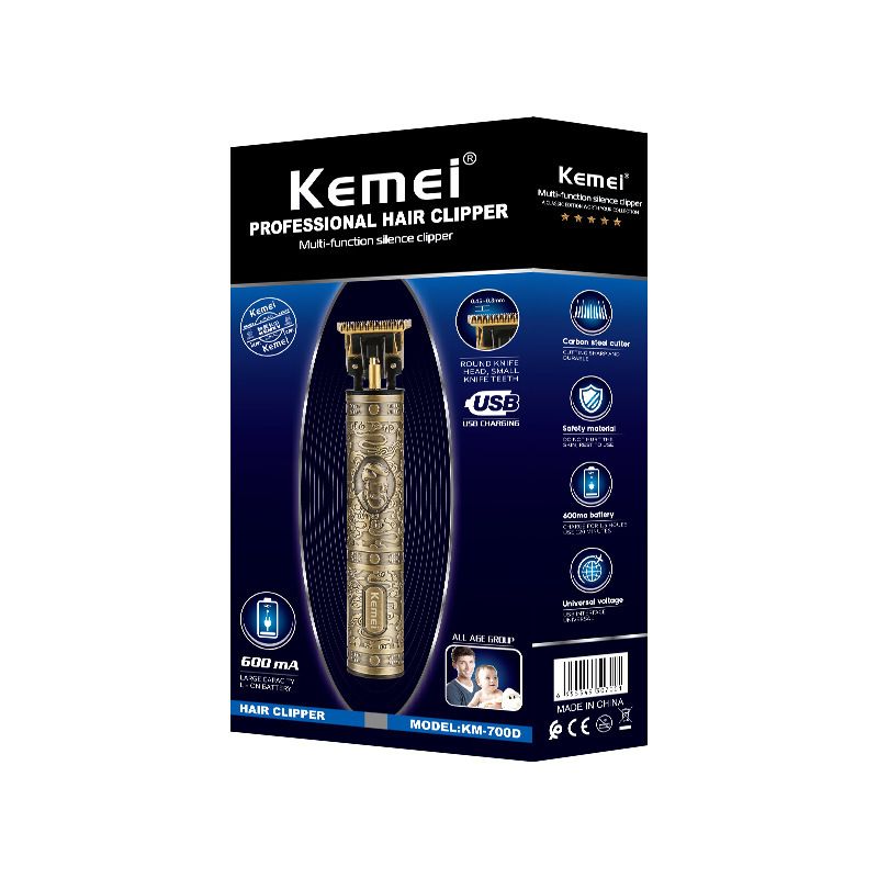 Kemei Kemei hair clipper KM-700D retro embossed hollow head hair clipper engraving hair clipper_voghion.com