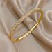 Luxury Twisted Micro Inlaid Zircon Cuff Bracelets For Women Fashion Gold Plated Copper Stacked Bangle Bracelet Jewelry Gifts_voghion.com