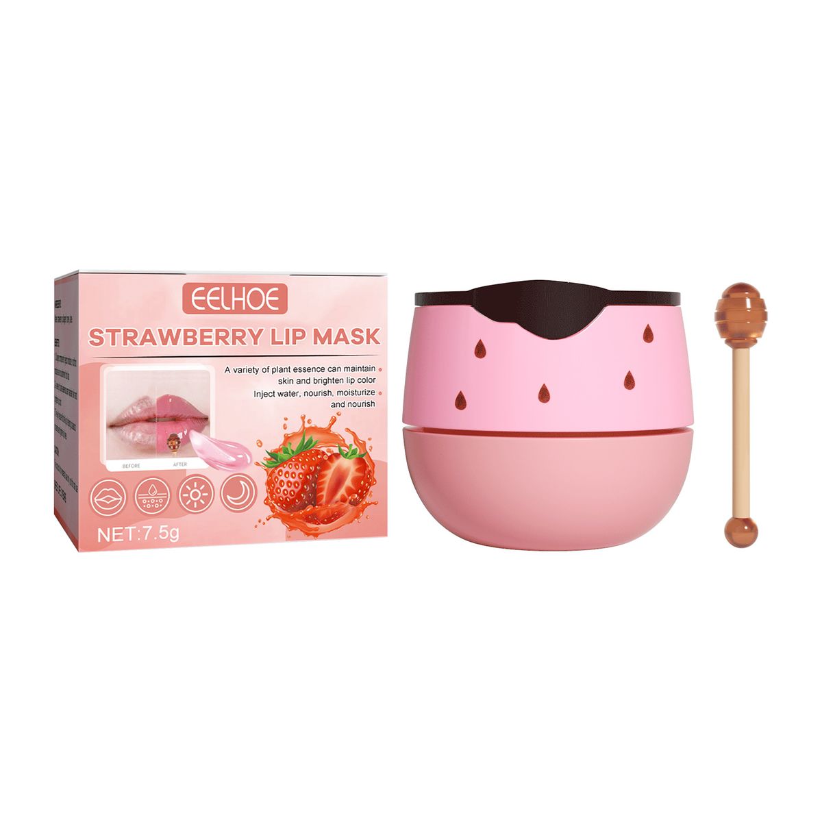 EELHOE Lip Mask Lightening Lip Lines, Hydrating, Moisturizing, Removing Dead Skin, Anti-Freezing And Cracking, Non-Greasy And Easy To Absorb Lip Balm_voghion.com