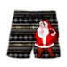 Abbigliamento estivo da uomo, nuovi pantaloni da spiaggia natalizi con Babbo Natale, pantaloncini da uomo con stampa digitale 3D, in saldo_voghion.com