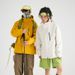 Giacca tre in uno da donna Guzi Yellow National Standard, antivento, impermeabile, per campeggio all'aperto, due pezzi_voghion.com